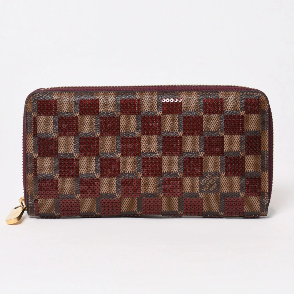 LOUIS VUITTON Zippy Wallet Long Damier Paillette